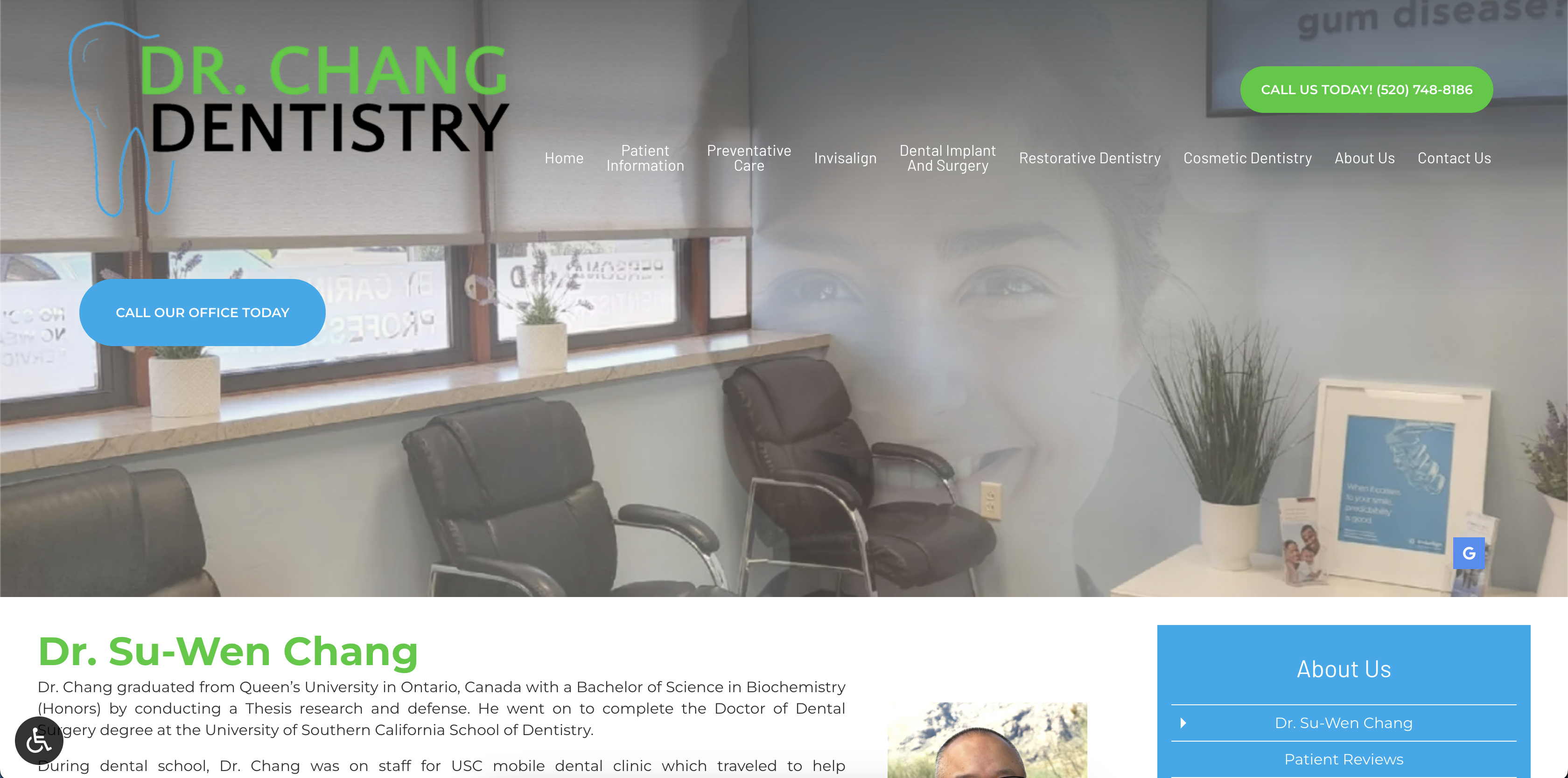 Dr. Chang Dentistry Website Redesign